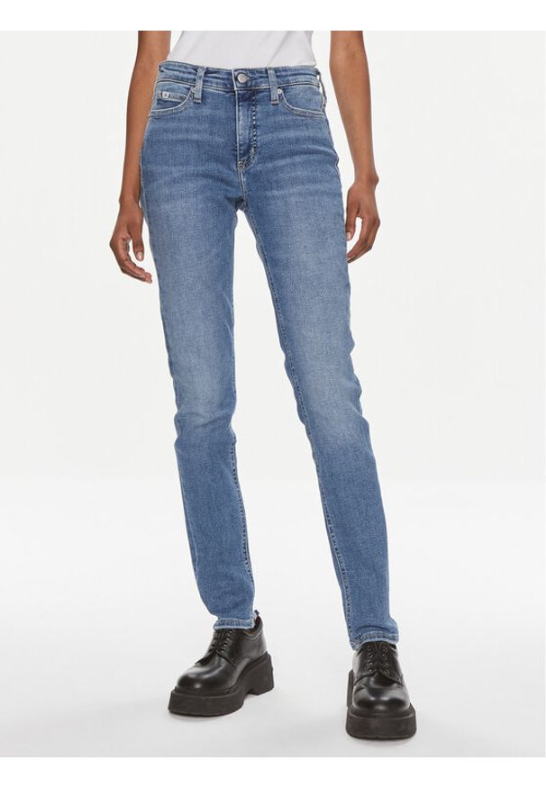 Calvin Klein Jeans Jeansy J20J222755 Niebieski Skinny Fit. Kolor: niebieski