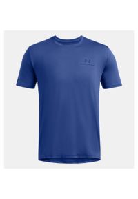 Koszulka fitness męska Under Armour t-shirt sportowy z krótkim rękawem. Kolor: niebieski. Długość rękawa: krótki rękaw. Długość: krótkie. Sport: fitness