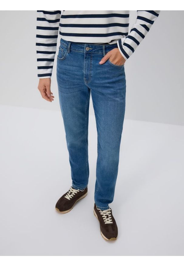 Reserved - Jeansy slim fit - niebieski. Kolor: niebieski