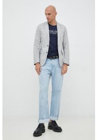 Polo Ralph Lauren marynarka męska kolor szary. Okazja: na co dzień. Typ kołnierza: polo. Kolor: szary. Styl: casual, klasyczny #2