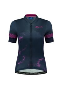 ROGELLI - Damska koszulka rowerowa MARBLE z krótkim rękawem, niebiesko-różowa. Kolor: wielokolorowy, niebieski, różowy. Długość rękawa: krótki rękaw. Długość: krótkie. Sport: fitness