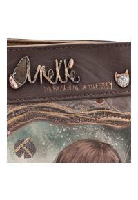 Brązowa Torebka Anekke Modna Listonoszka Damska Z Laleczką. Kolor: brązowy. Wzór: aplikacja. Materiał: skórzane, zdobione. Styl: casual, elegancki #6