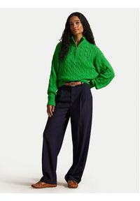 Polo Ralph Lauren Sweter 211963467500 Zielony Relaxed Fit. Typ kołnierza: polo. Kolor: zielony. Materiał: bawełna #5