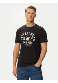Beverly Hills Polo Club T-Shirt P-SS26M-TS1290 Czarny Regular Fit. Typ kołnierza: polo. Kolor: czarny. Materiał: bawełna #1