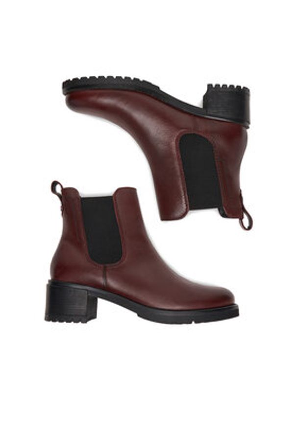 Lasocki Botki CEO-WI23-TR24-02 Bordowy. Kolor: czerwony. Materiał: skóra