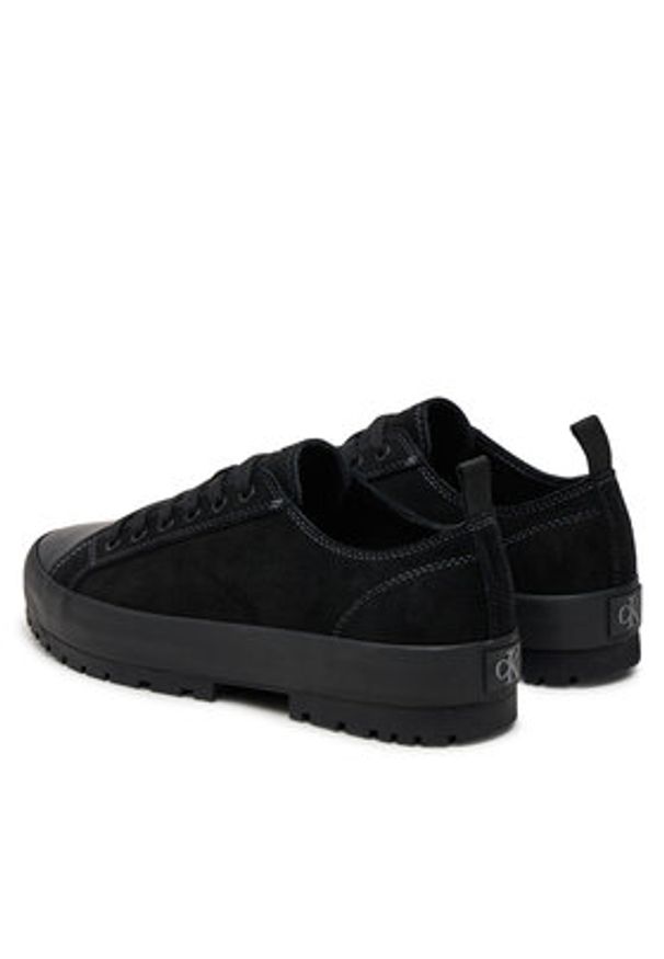 Calvin Klein Jeans Sneakersy Lugged Hybrid Low Laceup Auth YM0YM01091 Czarny. Kolor: czarny. Materiał: zamsz, skóra