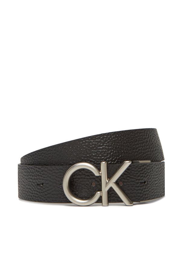 Calvin Klein Pasek Męski Ck Hallmark Logo 35Mm Adj/Rev LV04D7034G Czarny. Kolor: czarny. Materiał: skóra