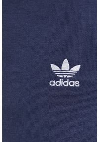 adidas Originals Spodnie Adicolor damskie kolor granatowy gładkie. Stan: podwyższony. Kolor: niebieski. Materiał: materiał, bawełna. Wzór: gładki