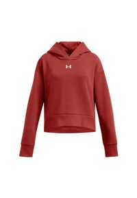 Bluza dresowa dziewczęca Under Armour UA Rival Fleece Crop Hoodie - czerwona. Kolor: czerwony. Materiał: dresówka #1