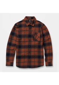 Koszula Volcom Caden w kratę mocha. Kolor: brązowy #1