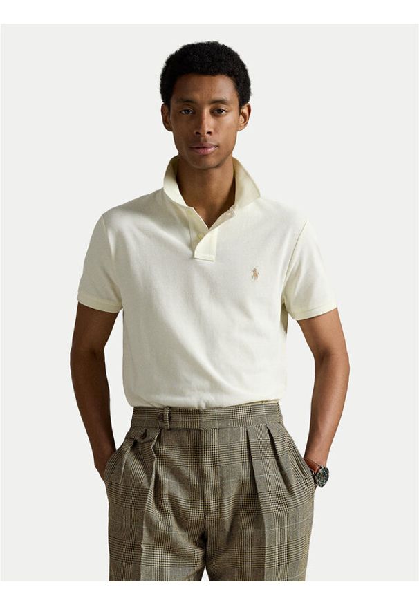 Polo Ralph Lauren Polo 710534735420 Écru Regular Fit. Typ kołnierza: polo. Kolor: kremowy. Materiał: bawełna
