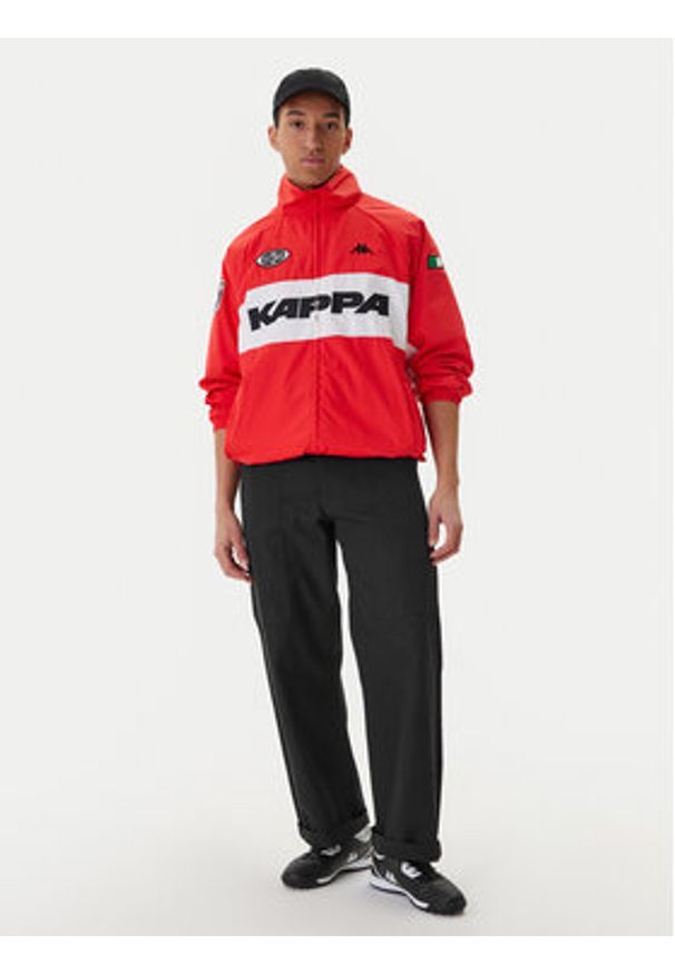 Kappa Wiatrówka Authentic Sullix 382568W Czerwony Oversize. Kolor: czerwony. Materiał: syntetyk