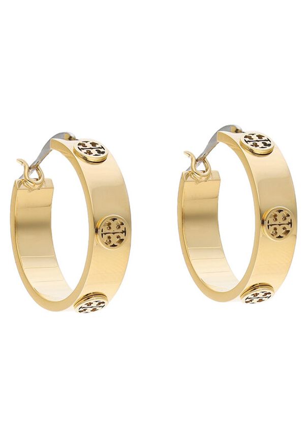 Tory Burch Kolczyki Miller Stud Koop Earring 65094 Złoty. Materiał: złote. Kolor: złoty