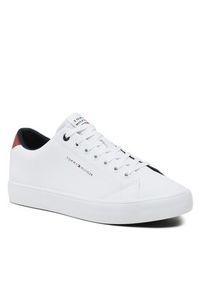 TOMMY HILFIGER - Tommy Hilfiger Sneakersy Hi Vulc Core Low Lth FM0FM04687 Biały. Kolor: biały. Materiał: skóra #4