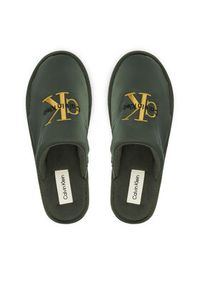 Calvin Klein Kapcie Hotel Slipper Mono Embro YM0YM01392 Zielony. Kolor: zielony. Materiał: materiał #5