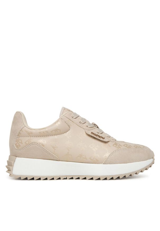 DKNY Sneakersy Naples K3522140 Beżowy. Kolor: beżowy. Materiał: materiał