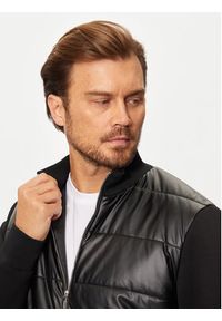 Karl Lagerfeld - KARL LAGERFELD Kurtka bomber 505065 544565 Czarny Regular Fit. Typ kołnierza: dekolt w karo. Kolor: czarny. Materiał: syntetyk #2