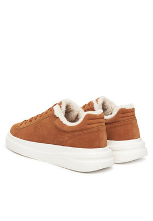 Guess Sneakersy FMFBAN LEP12 Beżowy. Kolor: beżowy. Materiał: zamsz, skóra