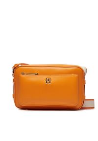 TOMMY HILFIGER - Tommy Hilfiger Torebka Iconic Tommy Camera Bag AW0AW15991 Pomarańczowy. Kolor: pomarańczowy. Materiał: skórzane #1