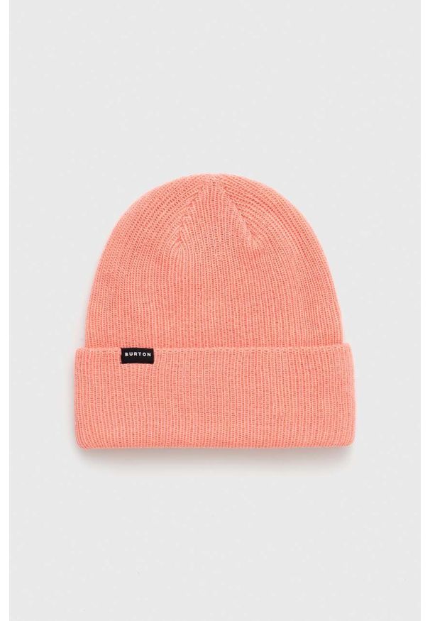 Burton czapka Recycled All Day Long kolor różowy z grubej dzianiny. Kolor: różowy. Materiał: dzianina