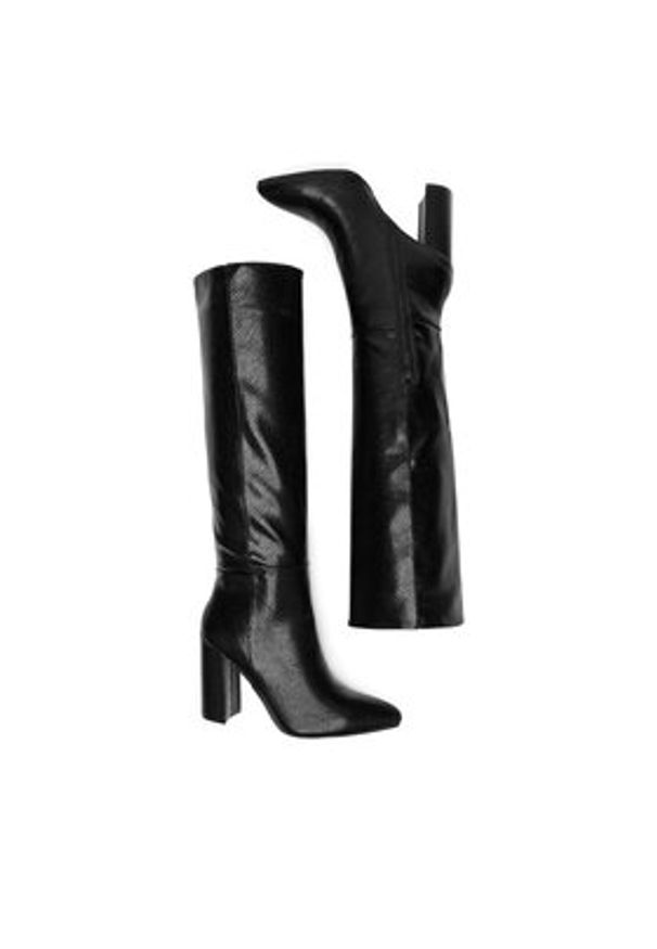 MEXX Kozaki MI001805843W Czarny. Kolor: czarny. Materiał: materiał