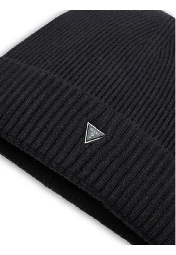 Guess Czapka AM9430 POL01 Czarny. Kolor: czarny. Materiał: materiał