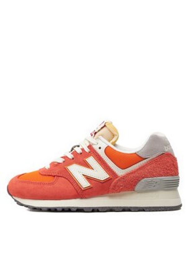 New Balance Sneakersy U574RCB Pomarańczowy. Kolor: pomarańczowy. Materiał: skóra. Model: New Balance 574