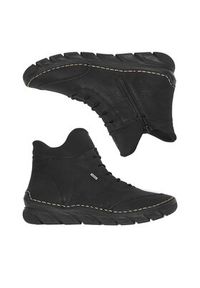 Rieker Trzewiki 55069-00 Czarny. Kolor: czarny. Materiał: materiał #6