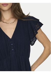 only - ONLY Sukienka letnia Helena 15303058 Granatowy Regular Fit. Kolor: niebieski. Materiał: bawełna. Sezon: lato #4
