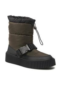 Jenny Fairy Śniegowce H17125Y-1 Khaki. Kolor: brązowy. Materiał: materiał #2