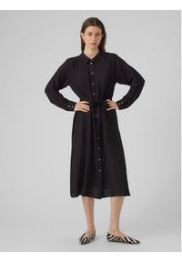 Vero Moda Sukienka koszulowa 10295296 Czarny Regular Fit. Kolor: czarny. Materiał: wiskoza. Typ sukienki: koszulowe #3