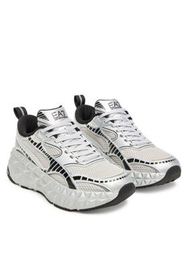 EA7 Emporio Armani Sneakersy X8X238 XK431 MZ163 Srebrny. Kolor: srebrny. Materiał: materiał