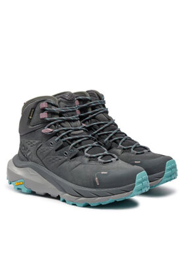 HOKA - Hoka Trekkingi Kaha 2 GTX GORE-TEX 1123156 Szary. Kolor: szary. Materiał: nubuk, skóra