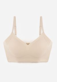 Renee - Beżowy Elastyczny Biustonosz Bezszwowy Bez Fiszbin Edaelia. Kolor: beżowy. Materiał: jeans #1