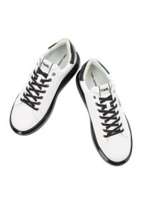 Białe Sneakersy Karl Lagerfeld Modne Obuwie Męskie. Kolor: biały. Materiał: skóra. Styl: klasyczny #3