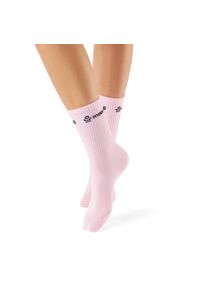 MOONHOLI - Skarpetki do jogi Moonholi Ideal Grip z naturalnej bawełny. Kolor: różowy. Materiał: bawełna. Sport: joga i pilates