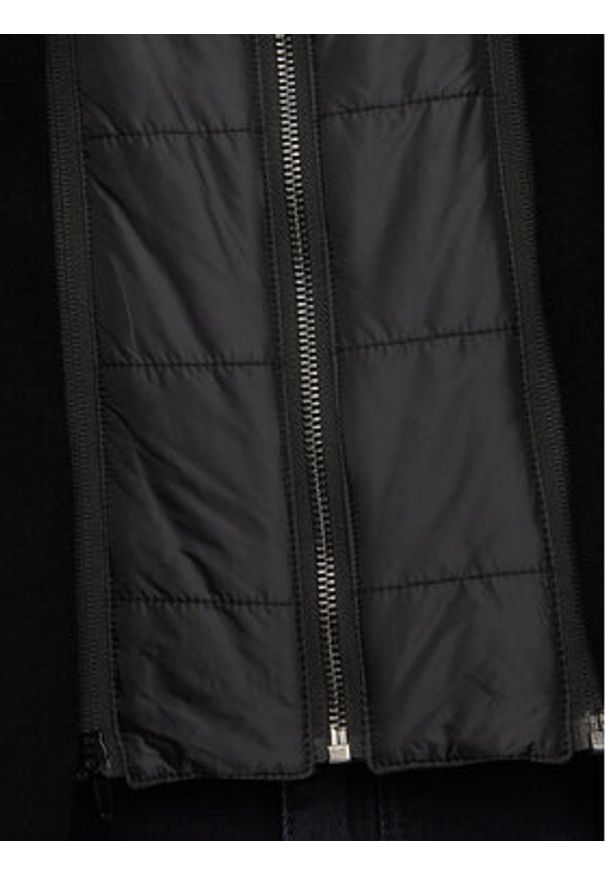 Hechter Paris Płaszcz wełniany 45014 142270 Czarny Regular Fit. Kolor: czarny. Materiał: wełna, syntetyk