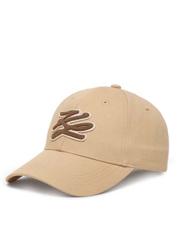 Karl Lagerfeld - Czapka z daszkiem KARL LAGERFELD. Kolor: beżowy