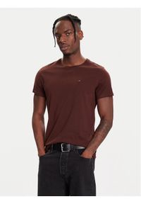 Tommy Jeans T-Shirt DM0DM04411 Brązowy Regular Fit. Kolor: brązowy. Materiał: bawełna
