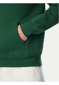 TOMMY HILFIGER - Tommy Hilfiger Bluza Logo MW0MW11599 Zielony ciemny Regular Fit. Kolor: zielony. Materiał: bawełna #4