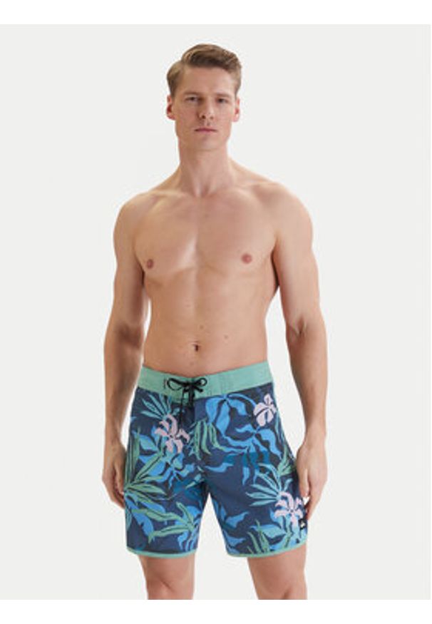 Quiksilver Szorty kąpielowe Surfsilk Scallop 18" EQYBS04862 Niebieski Regular Fit. Kolor: niebieski. Materiał: syntetyk