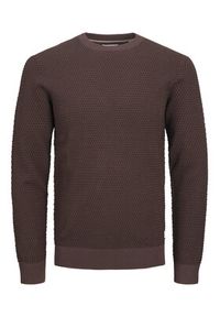 Jack & Jones Sweter 12212816 Brązowy Regular Fit. Kolor: brązowy. Materiał: bawełna #3