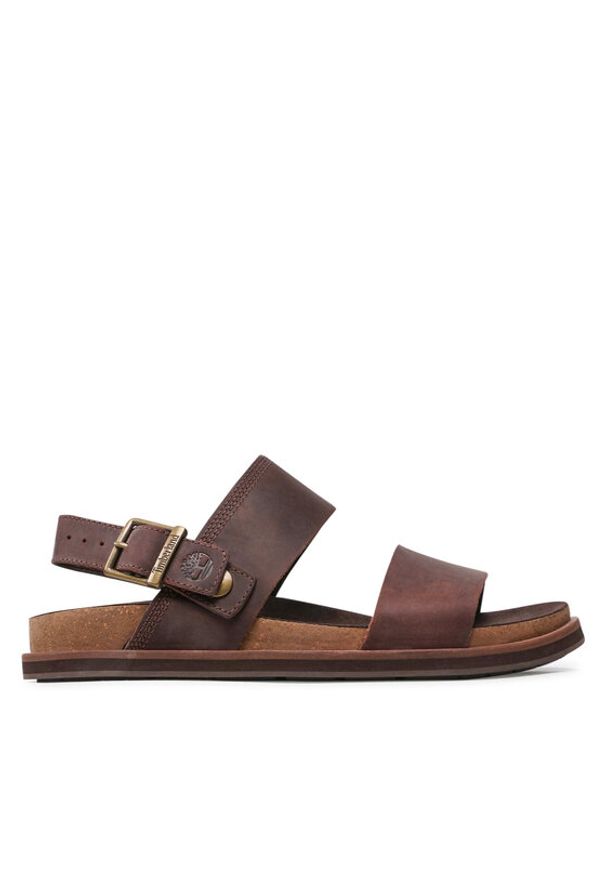 Timberland Sandały Amalfi Vibes 2Band Sandal TB0A419HV131 Brązowy. Kolor: brązowy. Materiał: skóra, nubuk