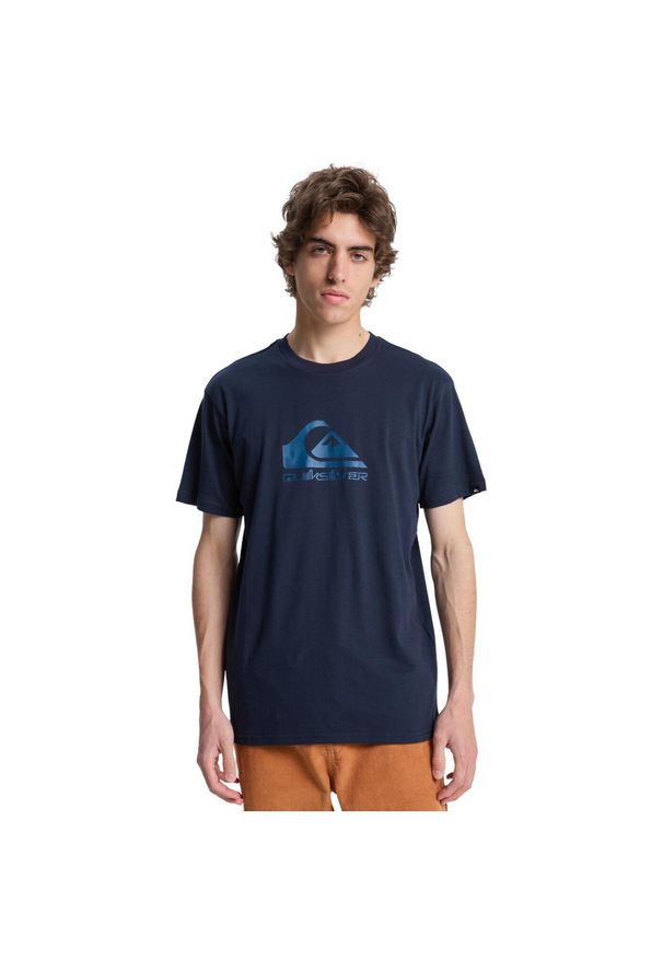 Quiksilver - Koszulka z krótkim rękawem EV COMP LOGO Mężczyźni. Kolor: niebieski. Materiał: materiał, bawełna. Długość rękawa: krótki rękaw. Długość: krótkie. Wzór: nadruk