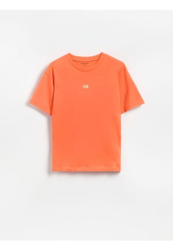 Reserved - Bawełniany t-shirt - czerwony. Kolor: czerwony. Materiał: bawełna