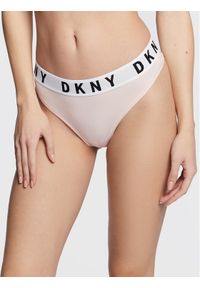 DKNY Stringi DK4529 Różowy. Kolor: różowy. Materiał: bawełna