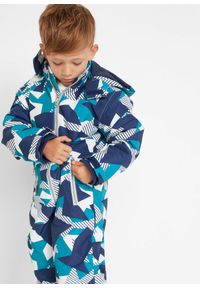 bonprix - Ciepły kombinezon zimowy z odpinanym kapturem. Kolor: niebieski. Wzór: nadruk. Sezon: zima #2