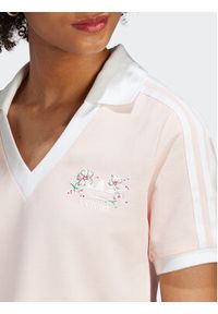 Adidas - adidas Polo Crop Polo Shirt IP3757 Różowy. Typ kołnierza: polo. Kolor: różowy. Materiał: syntetyk #3