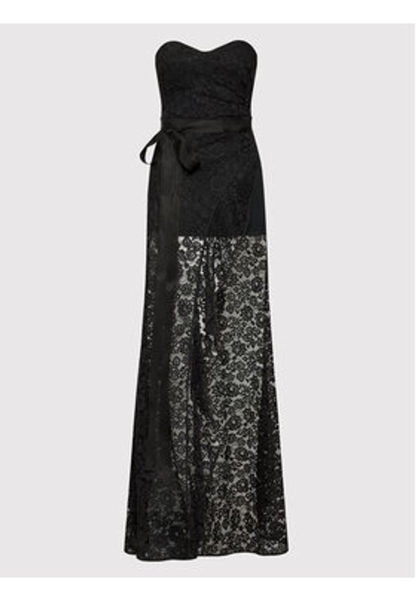 Pinko Sukienka koktajlowa Lampone 20222 PSPG 1N13JF 7573 Czarny Slim Fit. Kolor: czarny. Materiał: syntetyk. Styl: wizytowy
