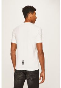 EA7 Emporio Armani - T-shirt. Okazja: na co dzień. Kolor: biały. Materiał: dzianina. Styl: casual